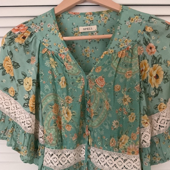 Spell Melody cropped floral top Small - Picture 4 of 5